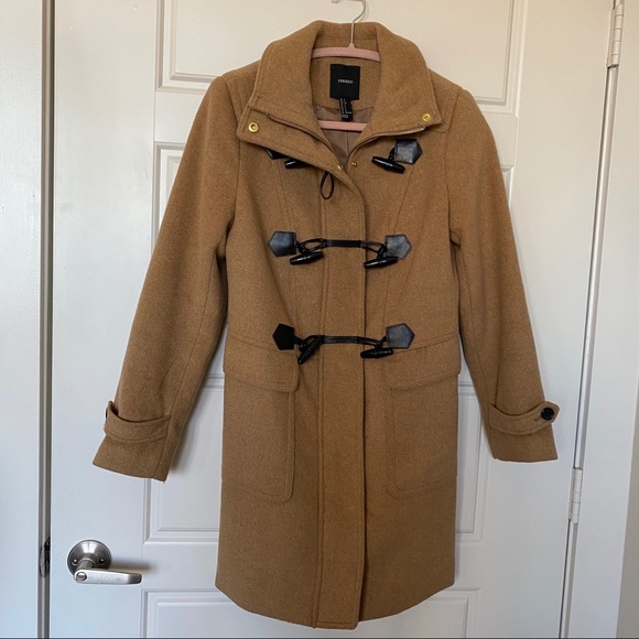 FOREVER 21 TOGGLE CAMEL COAT JACKET SMALL - Picture 2 of 7
